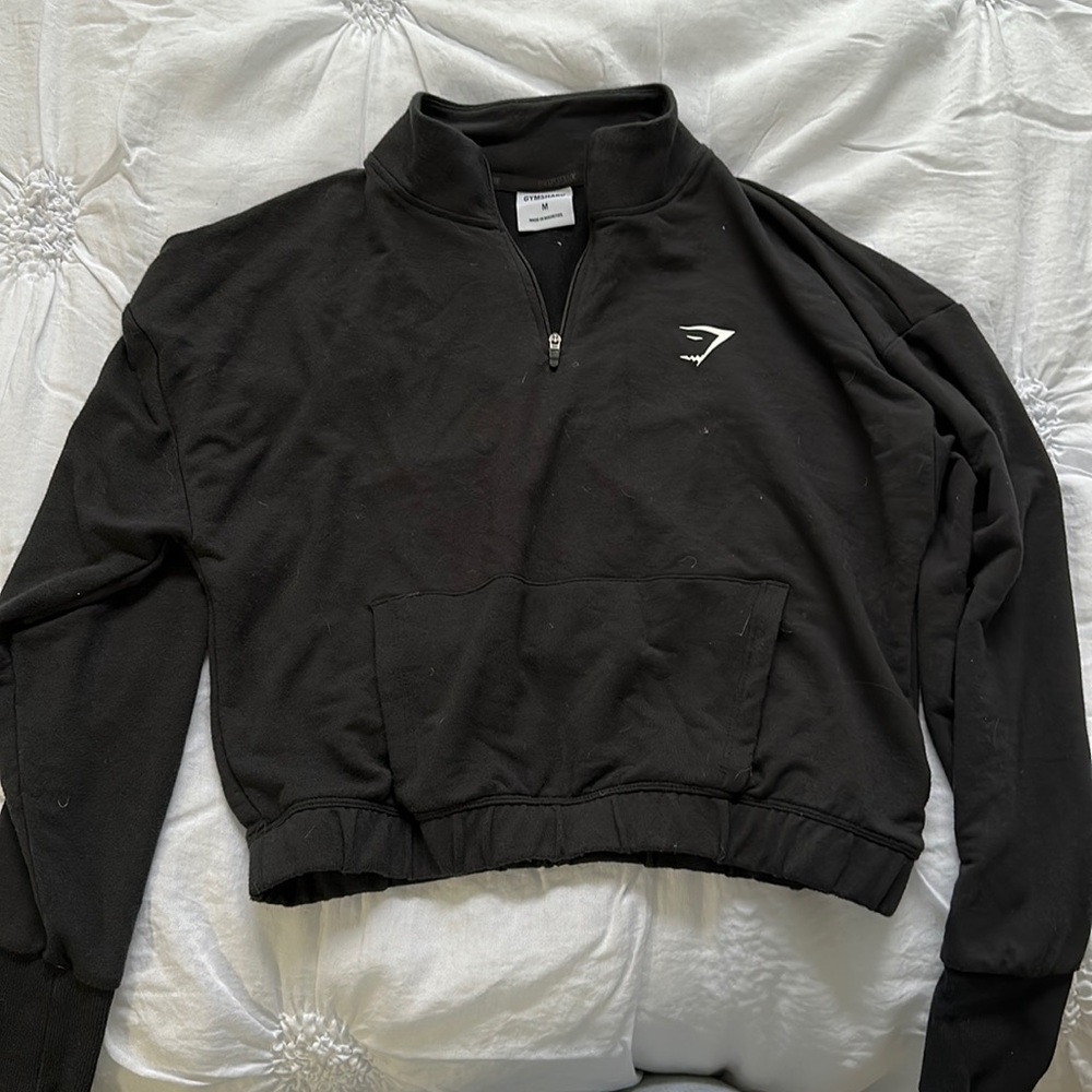 Cropped quart zip gymshark top